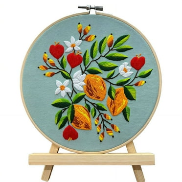 CCOCC 1Pcs Embroidery Kit,Exquisite Accessory Set Cross Stitch Kits for Beginners,Complete with Tutorials Punch Needle Kit,Hualing