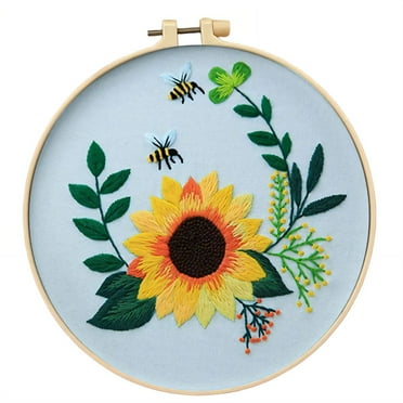 CCOCC 1Pcs Embroidery Kit,Fun Creative Embroidery Cross Stitch,Offers Various Patterns Beginner Embroidery Kit for Adults,Yang