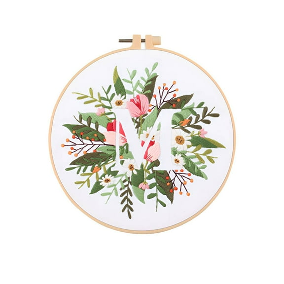 CCOCC 1Pcs Embroidery Kit,Includes Video Tutorials Cross Stitch,Learn with Ease Embroidery Kit,M