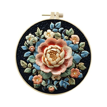CCOCC 1Pcs Embroidery Kit,Personalized Embroidery Cross Stitch Kits,Complete Creation Guide Needle Point Kits Adults Beginner,Hua1