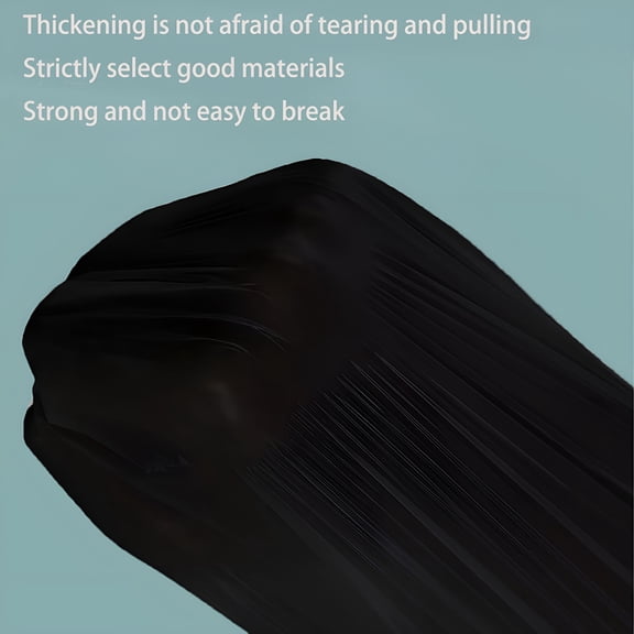 CCOCC 2.6 Gallon Drawstring Trash Bags,Small Multi Garbage Bag,Mini Plastic Bag for Office,Bedroom,Bathroom,Waste Basket Liner Fit 10 Liter,100 Pcs,Black