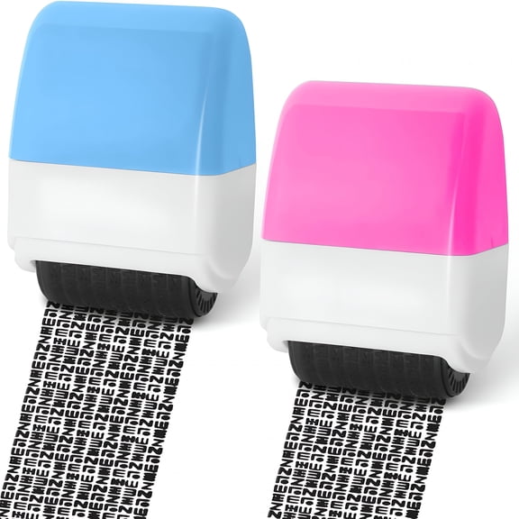 CCOCC 2 Pack Identity Theft Protection Roller Stamp,Confidential Stamp for Mail Address ID Blackout,Guard Your ID Privacy & Security