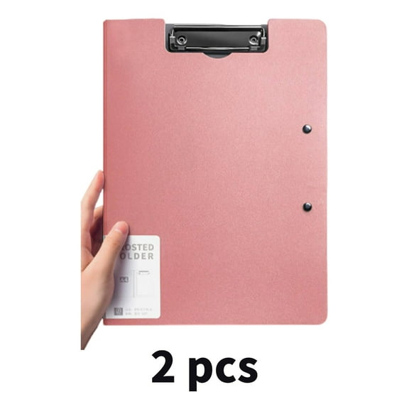 CCOCC 2 Pcs Clipboard,Simple & Stylish Clipboard with Storage,Eco-Friendly Material Clip Board,Pink