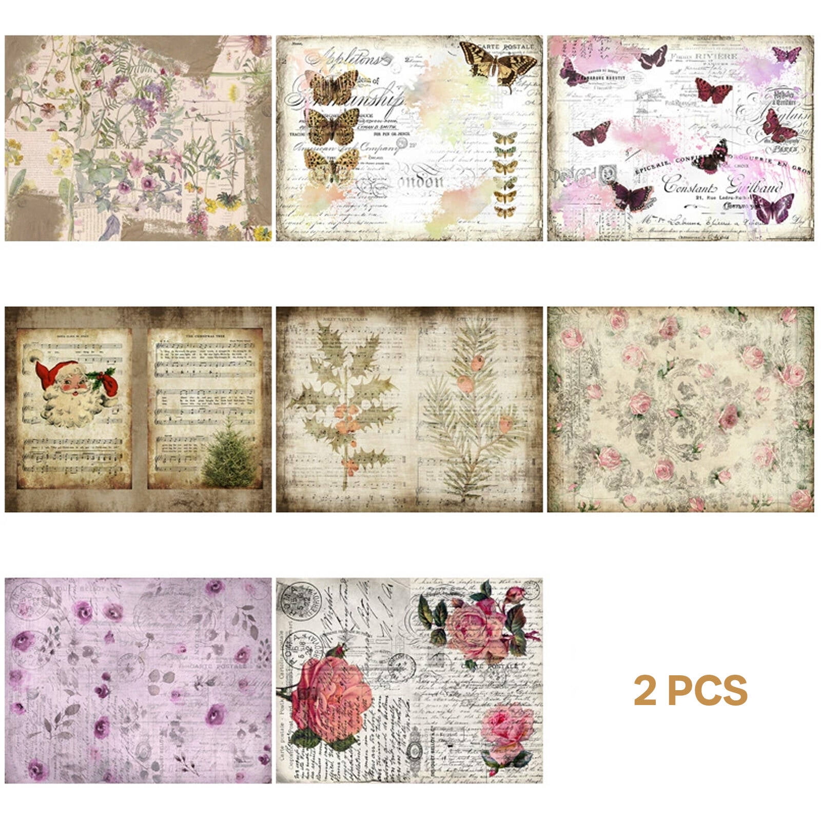 CCOCC 2 Pcs Cute Stickers,Vintage Design Funny Stickers,Creative Pages ...
