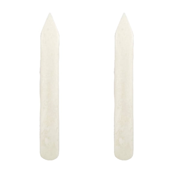 CCOCC 2 Pcs Natural Bone Folder, Straight Scoring and Creasing Tool for Bookbinding and Paper Folding, Multi-Purpose Leather Craft Tool with Letter Opener Function