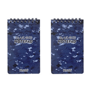 CCOCC 2 Pcs Notebook Waterptoof Graph Paper Notebook Made of Stone Paper Portable Spiral Notebook for Study and Work Navy Blue 3*5" 50 Sheets
