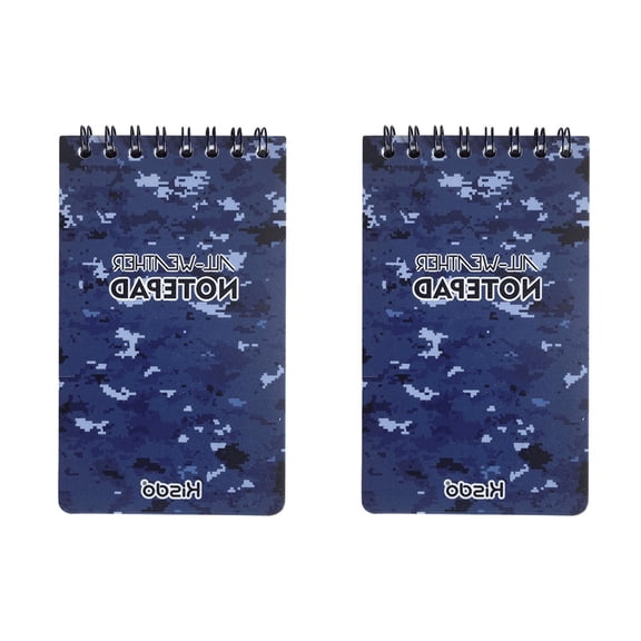 CCOCC 2 Pcs Waterproof Stone Paper Notebook, 3x5 Inch Spiral Graph Pad, Rugged Mini Journal for Outdoor, Study, and Work