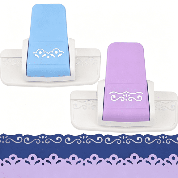 CCOCC 2 Pieces Border Punch for Paper Crafts Fancy Punches Scrapbooking Cards Diy Craft and Wedding Invitations