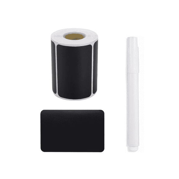 CCOCC 2 Pieces Label Stickers with Erasable Marker,Versatile Chalkboard Pantry Labels for Organizing,DIY Removable Writable Premium Vinyl Labels for Kitchen Use