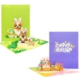 thumbnail image 1 of CCOCC 2 Sets Easter Greeting Cards,Floral Corgi Easter Cards,Envelopes Included,Handcrafted 3D Easter Blessing Gift Greeting Card, 1 of 7
