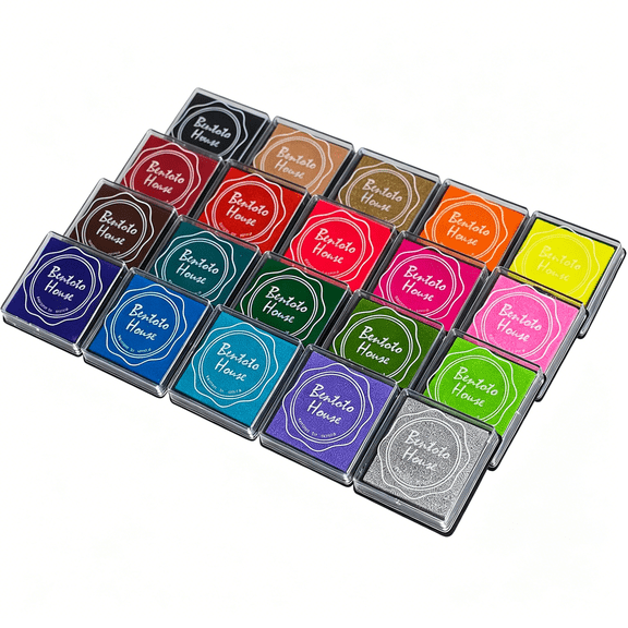 CCOCC 20 Colors Ink Pad Stamps,Washable Safe Craft Inkpad for Rubber Stamps,Rainbow DIY Fingerprint Stamp Pad for Scrapbooking Supplies,Kids,Paper,Wood Fabric (Pack of 20)