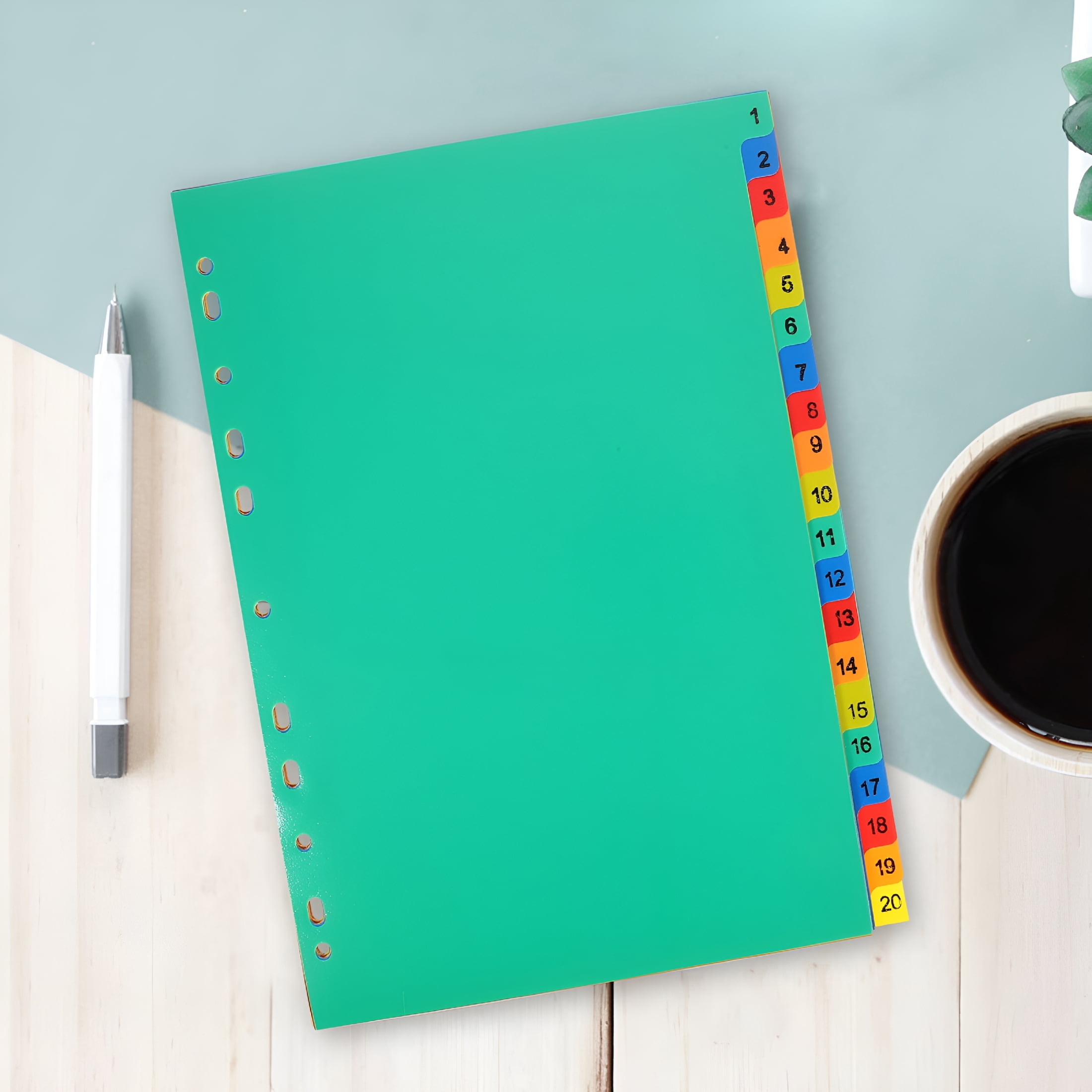Binders Classification CCOCC 20 Pcs Notepad Divider Tabs Classification Index Page Binder ...