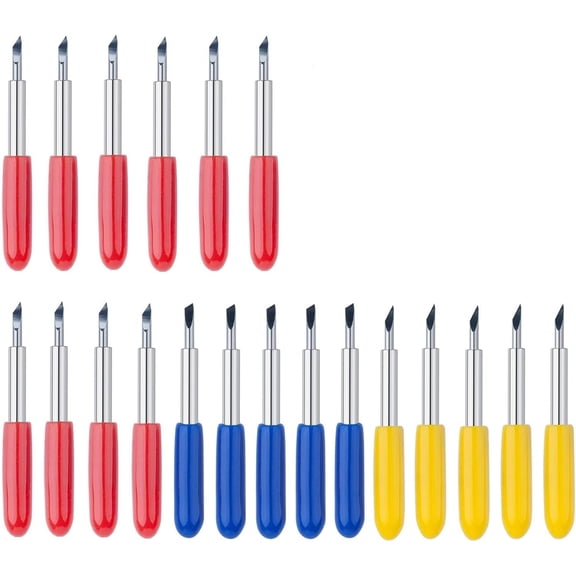 CCOCC 20 Pcs Replacement Blades Compatible with Explore Air 2/Air 3/Explore 4/Maker/Maker 3/Maker 4 Cutting Machines5 Fine-Point Blades,10 Standard Blades and 5 Deep Cutting Blades