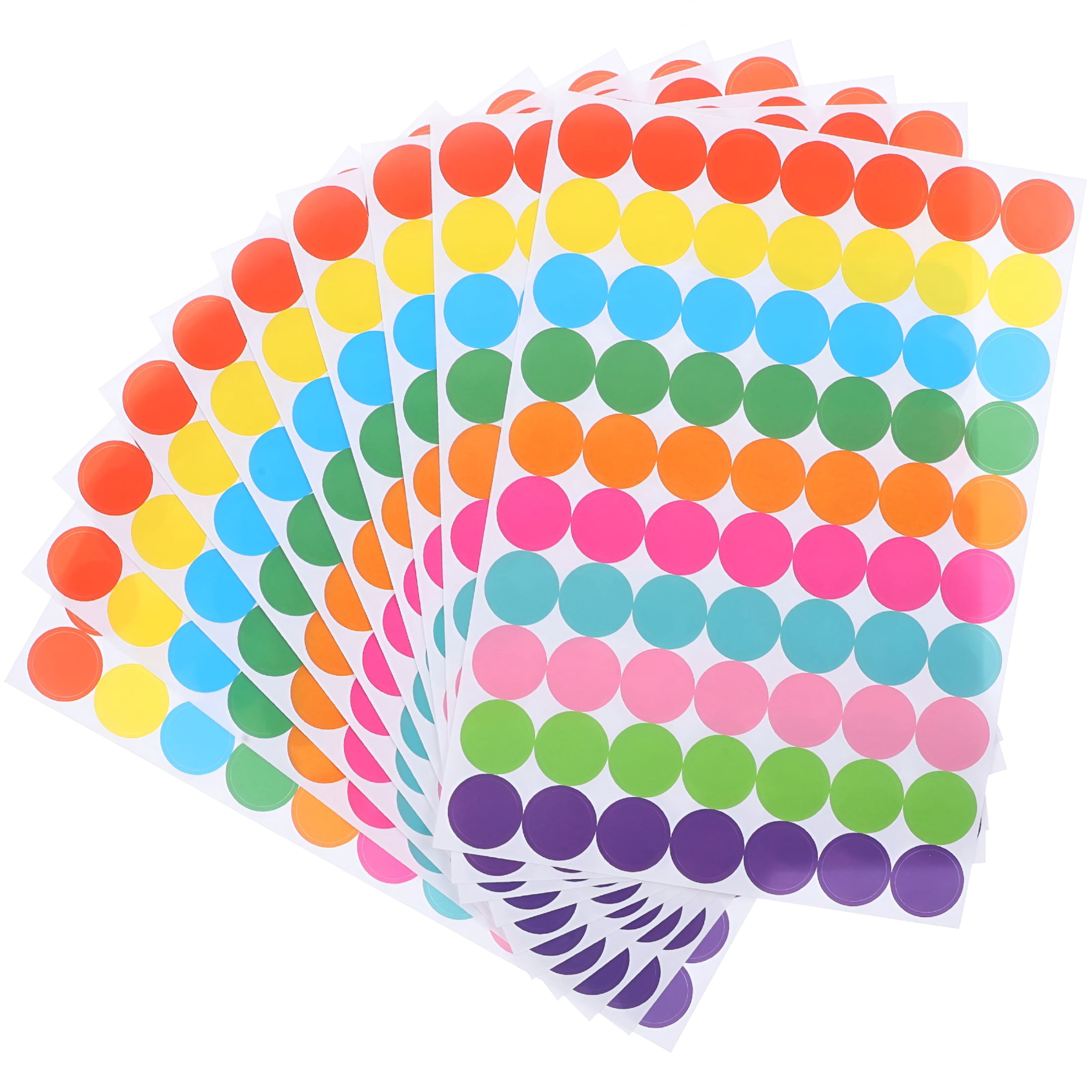 SALLYFASHION 9 Rolls Colored Dot Stickers - 1 Inch Circle Labels For Pricing, Organizing, School & Home (500 Per Roll) - View #10