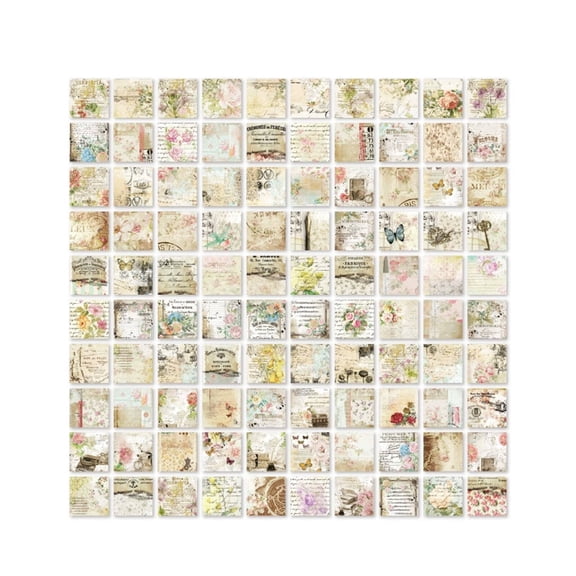 CCOCC 200 Pcs Cute Stickers,Floral Design Paper Travel Stickers,Creative Crafting Artistic Projects Funny Stickers,Style3