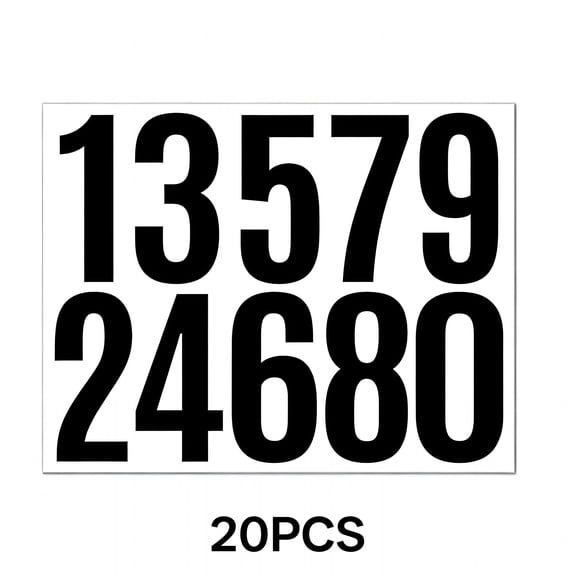 CCOCC 200 Pieces, 3in- Vinyl Number Stickers, Waterproof Stick On Numbers - Black Numbers