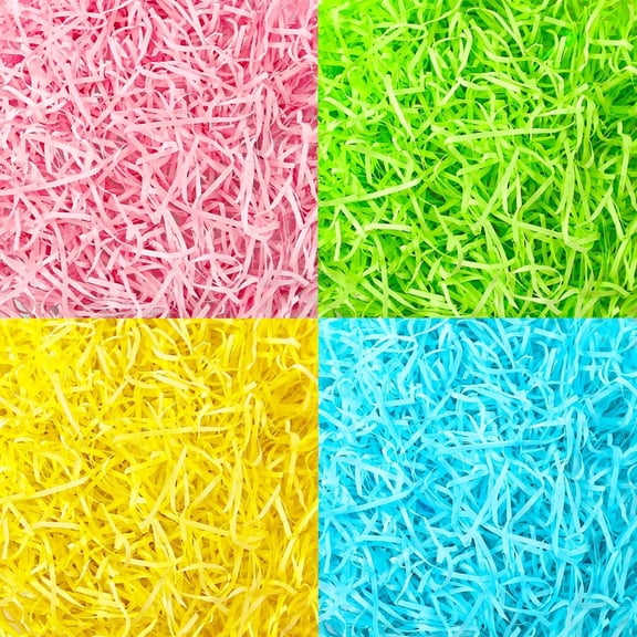 CCOCC 200G Paper Easter Grass Shredded Paper Grass for Easter Basket|Easter Filling Gift Wrapping,Colorful Basket Filler Bulk,Easter Egg Hunt,Easter Party Favors Decorations and Stuffers,7Oz