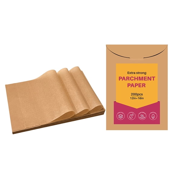 CCOCC 200Pcs 12X16 in Unbleached Parchment Paper for Baking,Precut Parchment Paper Sheets,Heavy Duty Flat Baking Paper,Half Sheet Baking Sheets for Baking Cookies,Cooking,Air Fryer,Oven