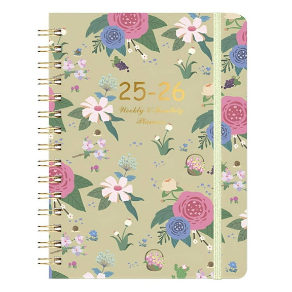 CCOCC 2025 Planner,Coil Binding Daily Planner 2025,Smooth 360°Page Turning Daily Planner,Style1,A5