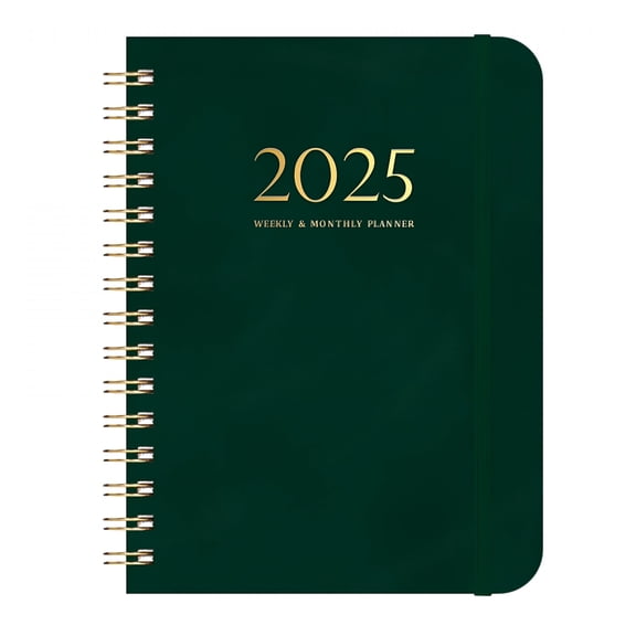 CCOCC 2025 Planner Weekly and Monthly Spiral Bound Calendar Planner Book Agenda for Home Office Supplies