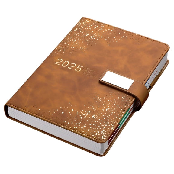 CCOCC 2025 Planner,Yearly Planning Weekly Planner,Ample Space Records Daily Planner 2025 Full Page Per Day,Brown,A5