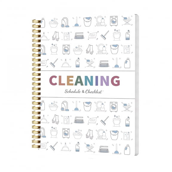 CCOCC 2026 Cleaning Schedule Checklist Planner 12-Month Chore Chart Organizer,Stress-Free Home Cleaning Toolkit for Adults,Teens&Students White