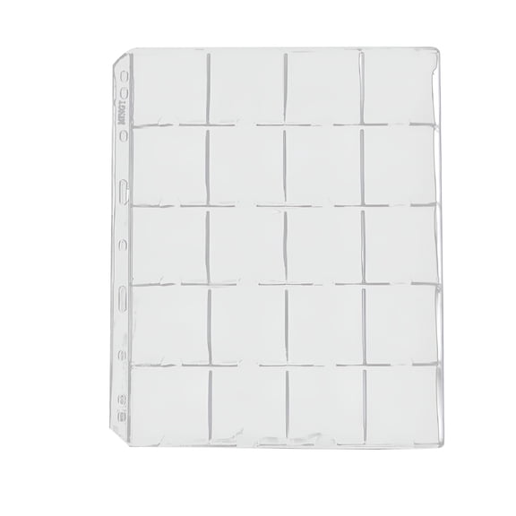 CCOCC 2026 New 1/10 Sheets 20 Pockets Clear Pvc Coin Holder Page Album for Coin Collection 1Pc for Coin Storage,Organizing Collections,Display,Hobbyists,Collectors