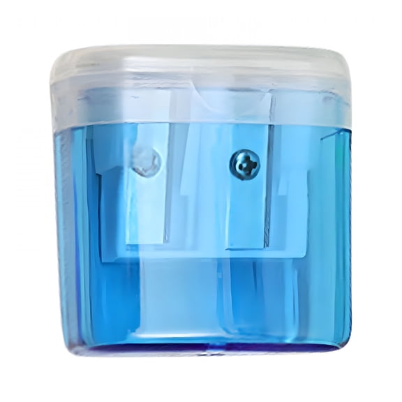 CCOCC 2026 New 1 Pcs Handheld Pencil Sharpeners with Lid,Multicolor Dual Hole Manual Little Sharpener Crayon Sharpener for Graphite Pastel Colouring Lip Liners Eye Brow Pencils