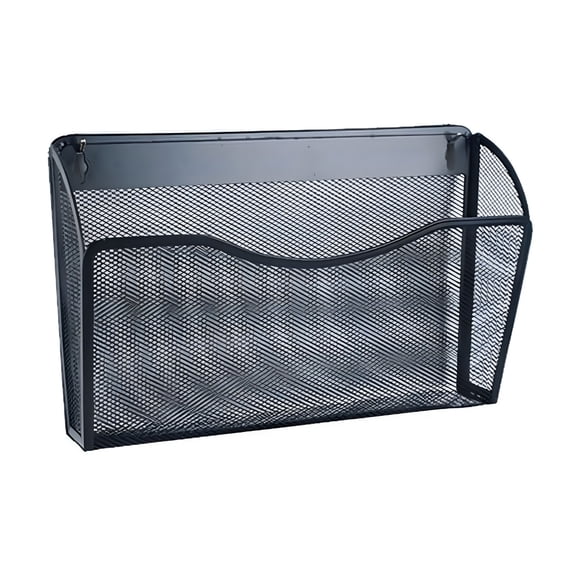 CCOCC 2026 New 1 Pocket Wall File Folder No Drilling Magnetic Paper Holder Document Mail Organizer Hanging Magazine Basket,Storage Rack for File Cabinets Office Classroom (Black)