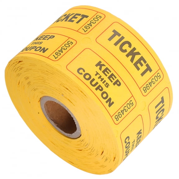 CCOCC 2026 New 1 Roll Raffle Tickets for Auctions Yellow Carnival Raffle Tickets for Party, School, Fundraising, Trade Show, Event Entry Tickets for Event Supplies