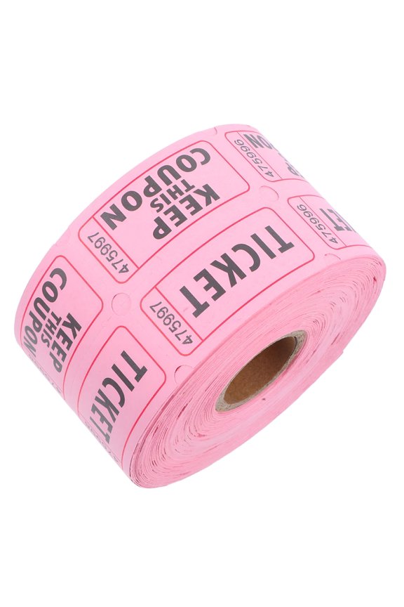 2026 New 1 Roll Sweepstakes Raffle Tickets for Auctions Pink Carnival Raffle Tickets Trade Show Entry Tickets for Raffle Event Supplies