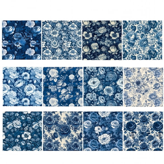 CCOCC 2026 New 1 Set Floral Scrapbook Paper Pack Double-Sided Cardstock Rich Flower Pattern Diy Crafts Handmade Albums Background Paper for Scrapbooking, Card Making, Journals, Diy Crafts