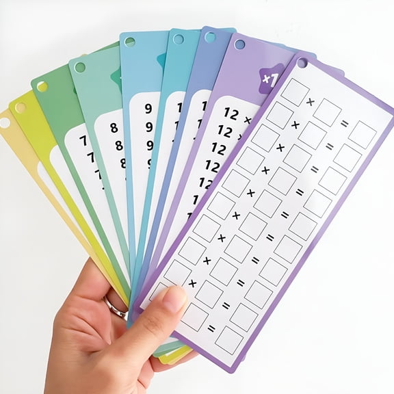 CCOCC 2026 New 1 Set Math Flash Cards with 2 Pens Addition Subtraction Multiplication Division Preschool Learning Erasable Math Calculation Card Arithmetic Teaching Aid Math Manipulatives