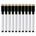thumbnail image 1 of CCOCC 2026 New 10 Pack Magnetic Dry Erase Markers with Eraser Cap Tips. Magnetic Feature Is Great to Use on Fridge,Locker,Etc. for Office, Home, Classroom, Kitchen (Black), 1 of 5