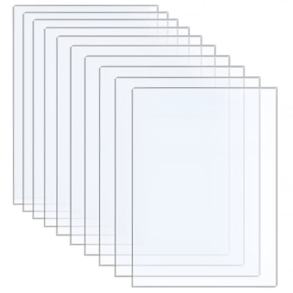 CCOCC 2026 New 10 Pcs Acrylic Blank Board Crafting Acrylic Boards Cut Acrylic Boards Panel Table Sign Board Picture Frame Acrylic Board