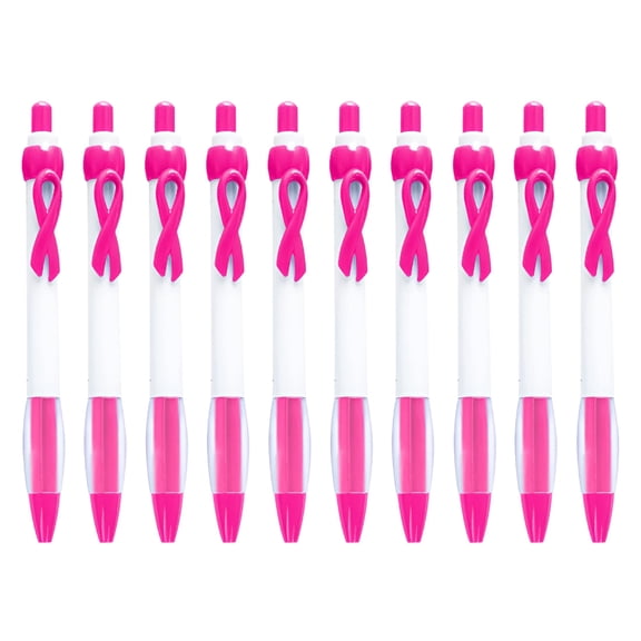 CCOCC 2026 New 10 Pcs Breast Cancer Awareness Pens Novelty Fun Pink Ribbon Gel Ink Pens Bulk for Breast Cancer Awareness Accessories Party Favors Gift Bags Filler 10Ml Orange 10*Strokes