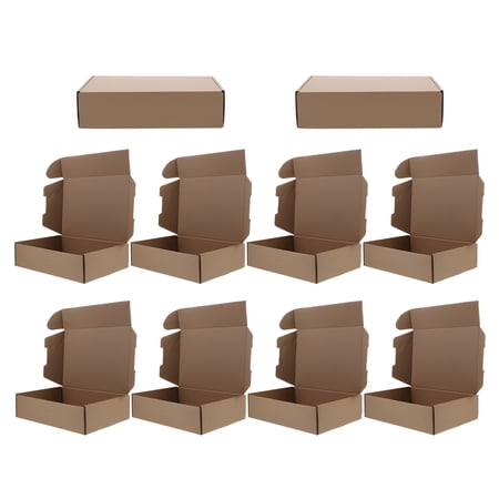 CCOCC 2026 New 10 Pcs Carton Shoe Boxes Cardboard Moving Boxes Large Small Cardboard Boxes Small Mailing Boxes for Storage, Packing, Moving, Shipping, Organizing.