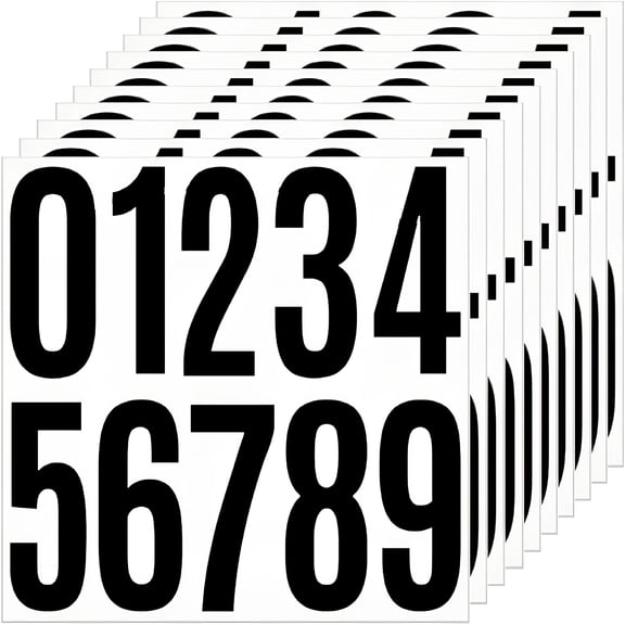 CCOCC 2026 New 10 Sheets 100 Pcs Vinyl House Numbers for Mailbox,4"Self-Adhesive Number Stickers,Waterproof Mailbox Numbers Sticker for Mailbox,Window,Door,Business,Cars,Boats,Address Number