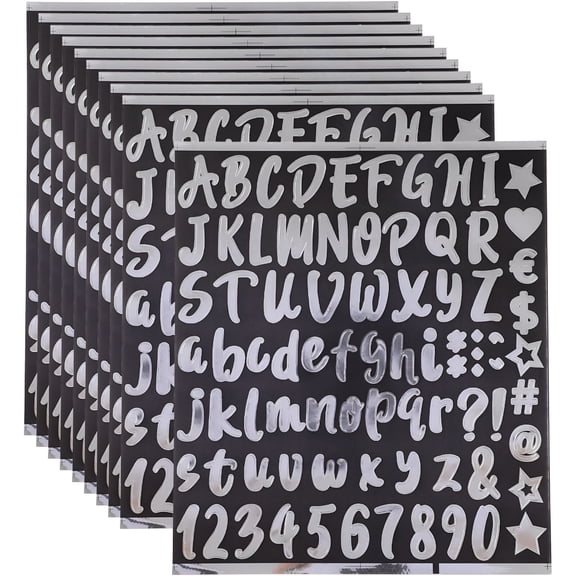CCOCC 2026 New 10 Sheets Alphanumeric Kit Doorplate Number Decals Mailbox Numbers Stickers Outdoor Letters for Crafts