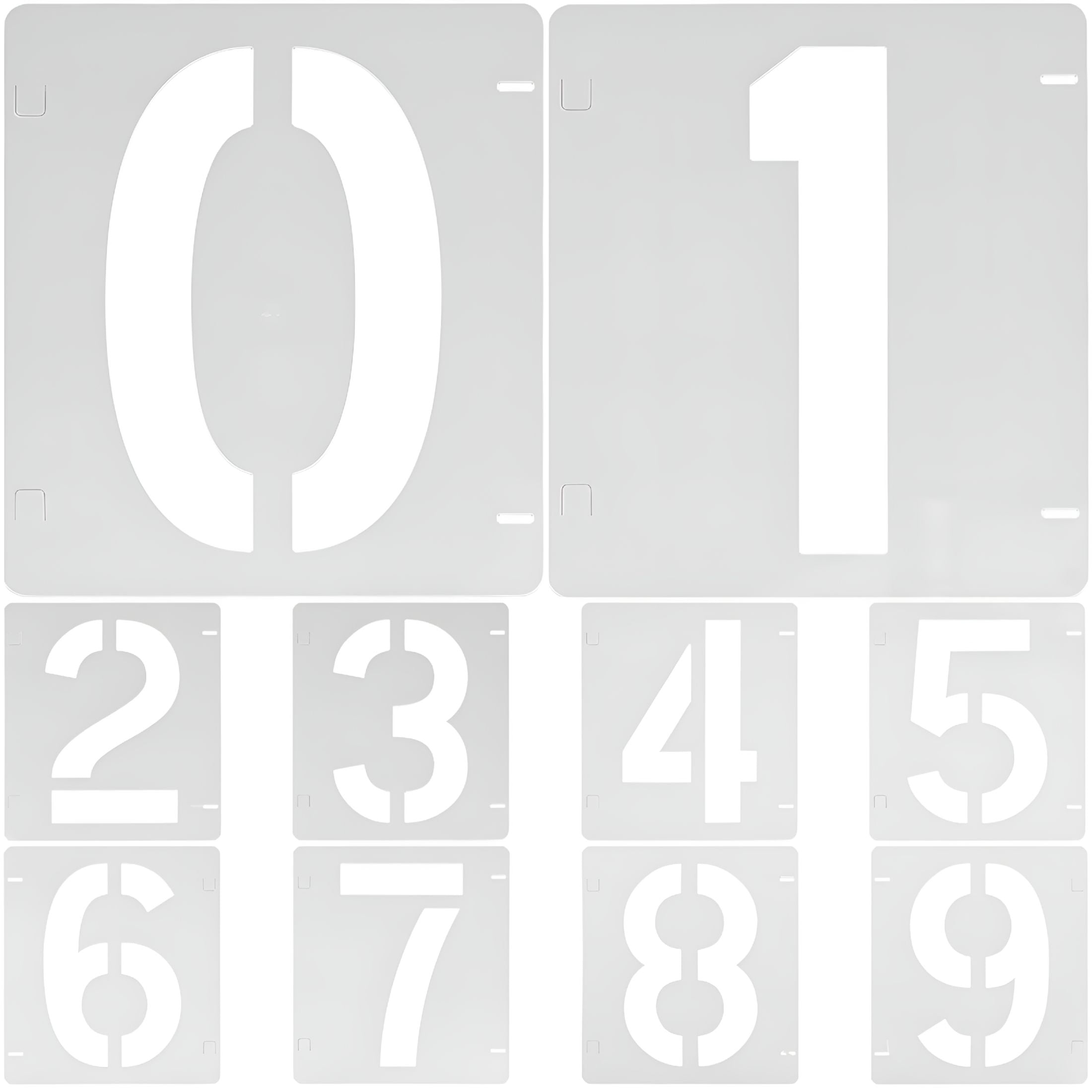 CCOCC 2026 New 10 Sheets Numbers Stencils for Painting Plastic Painting ...