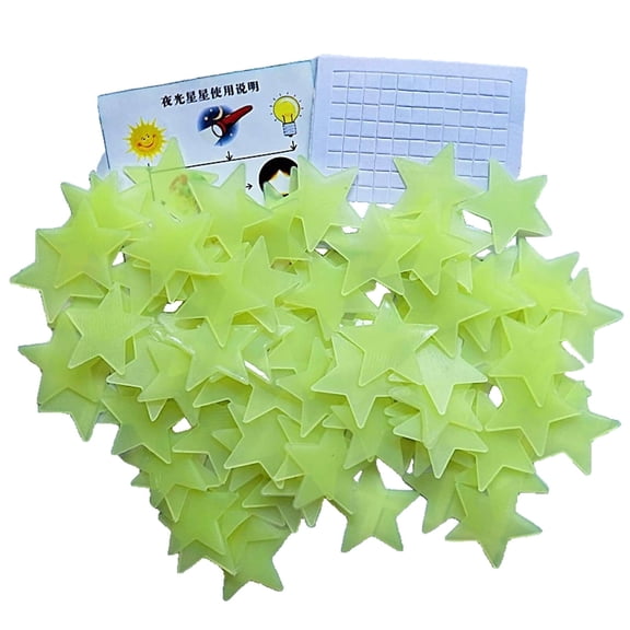 CCOCC 2026 New 100 Pcs Cute Stickers Glow Design Travel Stickers Star Pattern Easy Removal Travel Stickers Yellow for Scrapbooking Water Bottles Laptops Notebooks Phone Cases Travel Accessories.