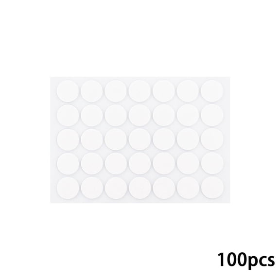 CCOCC 2026 New 100 Pcs Glue Dots 10*0.8Mm Stick Dots Sticky Tack Invisible Design No Trace Left Glue Dots Double Sided Style10 for Crafts Home Decor Office Use Temporary Fixes Scrapbooking.