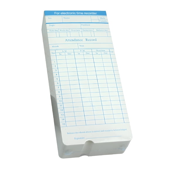 CCOCC 2026 New 100 Sheets Attendance Card Time Cards for Employees Record Paper Clocks Special, for Time Tracking, Employee Attendance, Office Use, Work Schedules, Payroll Records