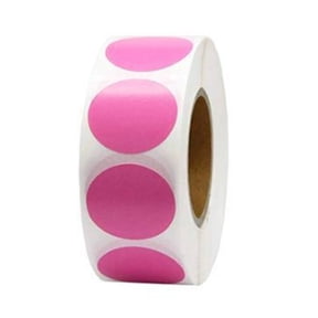 CCOCC 2026 New 1000 Pcs Dot Stickers 1 Inch Round Colored Dot Stickers Removable Adhesive Label Stickers for Family Office and Study Pink