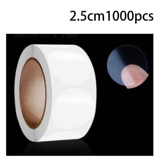 CCOCC 2026 New 1000 Pcs Sticker Paper Self-Adhesive Round Direct Thermal Labels Multi Purpose Roll Sticker Labels for Diy Qr Code 1"