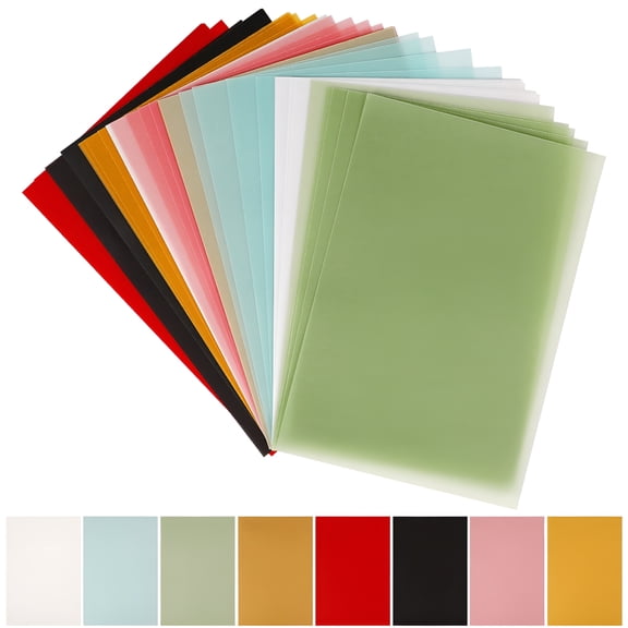 CCOCC 2026 New 100Pcs Colorful Translucent Paper Vellum Sheets Printable Drafting Sheets for Drawing Tracing Crafting Sketching for Drawing,Tracing,Scrapbooking,Diy Projects