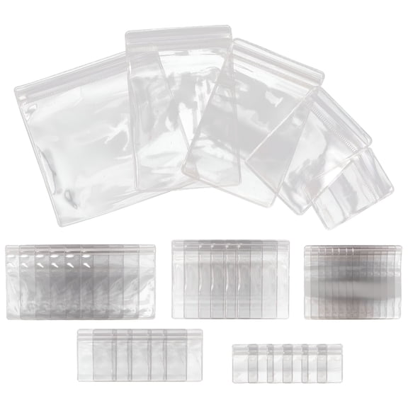 CCOCC 2026 New 100Pcs Pvc Transparent Sealing Package Bags Self Seal Jewelry Storage Pouches for Jewelry,Accessories,Crafts,Small Items,Organization,Gift Packaging