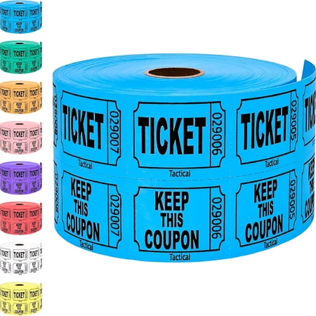 CCOCC 2026 New 100Pcs Raffle Tickets, Roll of Raffle Tickets, Event Tickets, Easy Read Double Ticket Design, Party Game Accessory, for Company Party, Shopping Mall, Game, Wedding Festivals