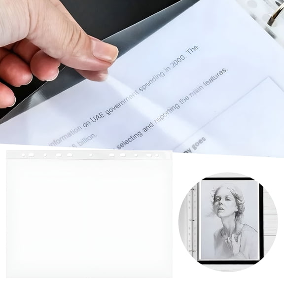 CCOCC 2026 New 100Pcs Sheet Protectors 9 X 12 Heavy Duty Clear Sheet Protectors Page Protectors Plastic Sleeves for Plastic Document Protectors Letter Paper