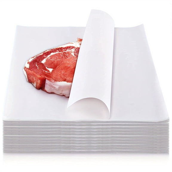 CCOCC 2026 New 100Pcs White Butcher Paper 12 X 12 Inches Disposable Butcher Paper Sheets Square Meat Sheet Precut Butcher Paper No Wax Butcher Paper for Wrapping Meat,Heat Press,Art Project